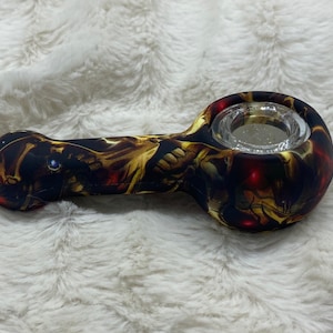 Silicone Pipe, Unbreakable Pipe, Pipe, Silicone Pipe, Pipe, Pipe with Glass Bowl, Black Pipe, Cute Pipe, Skull Pipe