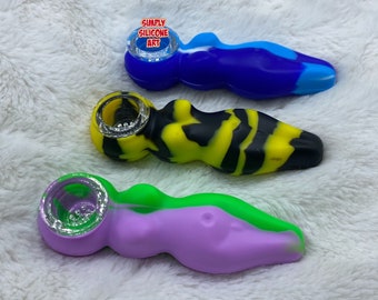 Body Silicone Pipe, Unbreakable Pipe, Pipe, Silicone Pipe, Pipe, Pipe with Glass Bowl, Body Pipe, Cute Pipe, Silicone Pipe, Girl Body Pipe