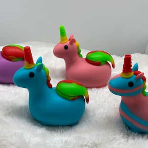 Unicorn Silicone Pipe, Unbreakable Pipe, Pipe, Silicone Pipe, Pipe, Pipe with Glass Bowl,  Unicorn Pipe, Cute Pipe