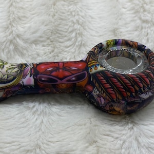Silicone Pipe, Unbreakable Pipe, Pipe, Silicone Pipe, Pipe, Pipe with Glass Bowl, Black Pipe, Cute Pipe, Skull Pipe