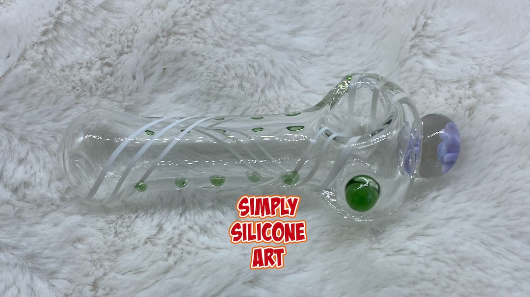 Glass Pipe, Flower Glass Pipe, White Glass Pipe, Pipe, High Quality Pipe, Cute Pipe, Flower Pipe