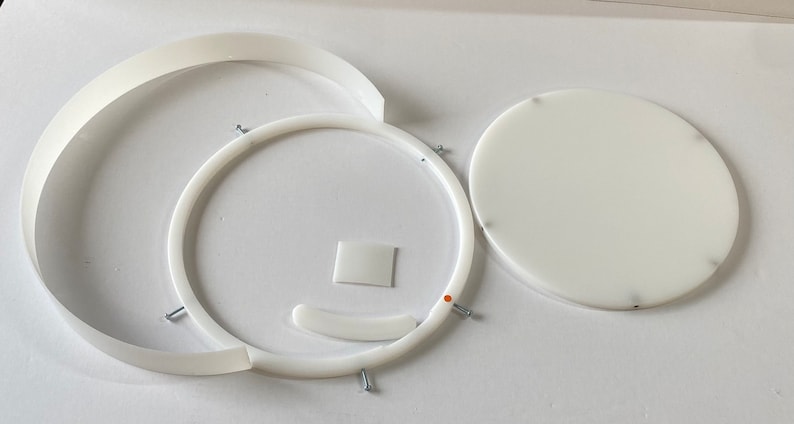 300mm Diameter HDPE Reusable Epoxy Clock/ Round Mould/Mold - UK bild 4