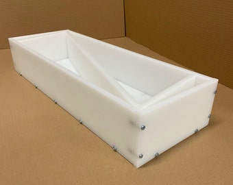 60cmx20cm HDPE Reusable Epoxy Resin Deep Rectangle Mould/Mold - made in the UK