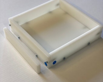 20cmx20cm HDPE Reusable Epoxy Resin Square Mould/Mold - made in the UK