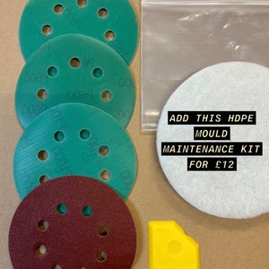 300mm Diameter HDPE Reusable Epoxy Clock/ Round Mould/Mold - UK Add Maintenance Kit