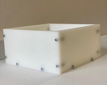 10cmx10cm HDPE Deep Reusable Epoxy Resin Deep Square Mould/Mold- made in the UK