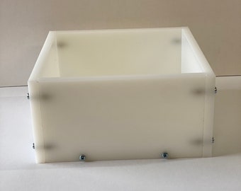 15cmx15cm HDPE Reusable Epoxy Resin Deep Square Mould/Mold- made in the UK