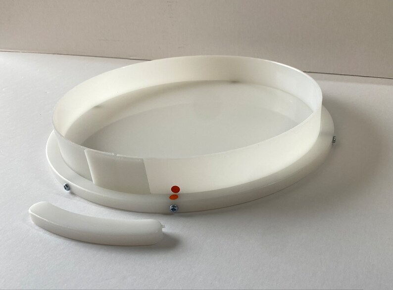 300mm Diameter HDPE Reusable Epoxy Clock/ Round Mould/Mold - UK bild 3