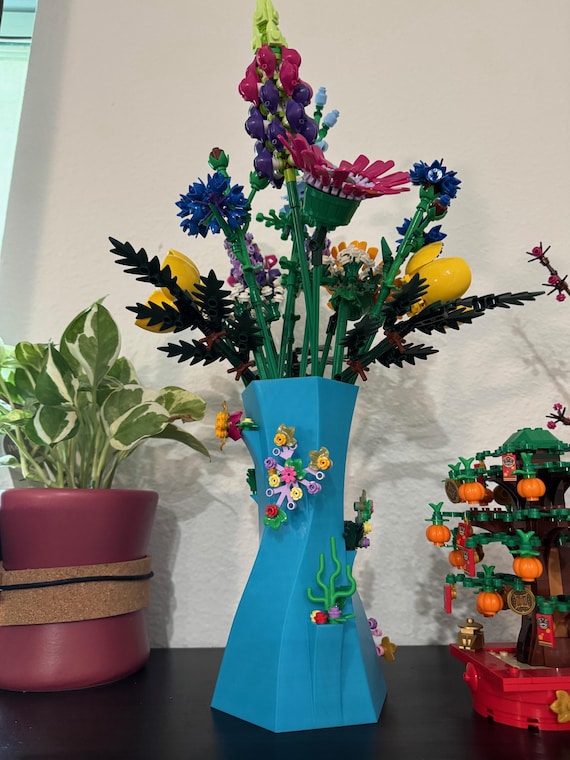 Lego Compatible Flower Vase - 3D Printed