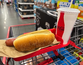 Costco Cart Tray for Hot Dog & Drink | 3D Printed PETG Shopping Holder
