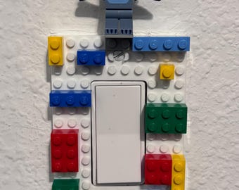 LEGO Compatible Rocker Light Switch Cover - 3D Printed