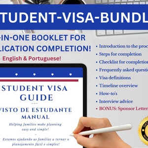 Student Visa Guide/ Visto de Estudante Manual. Booklet for Application Completion/Livro Para Completar Aplicativo.
