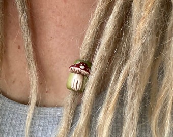 Handmade Mushroom Dreadlock Bead