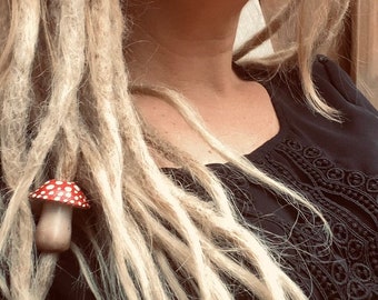 Mushroom Dread Beads, Dreadlock Decorations