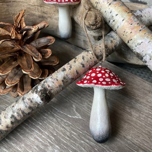 Christmas Ornament, Christmas Tree Decor, Mushroom Decor, Mushroom Ornament, Clay Ornament, Mushroom Christmas Decor, Amanita Mushrooms