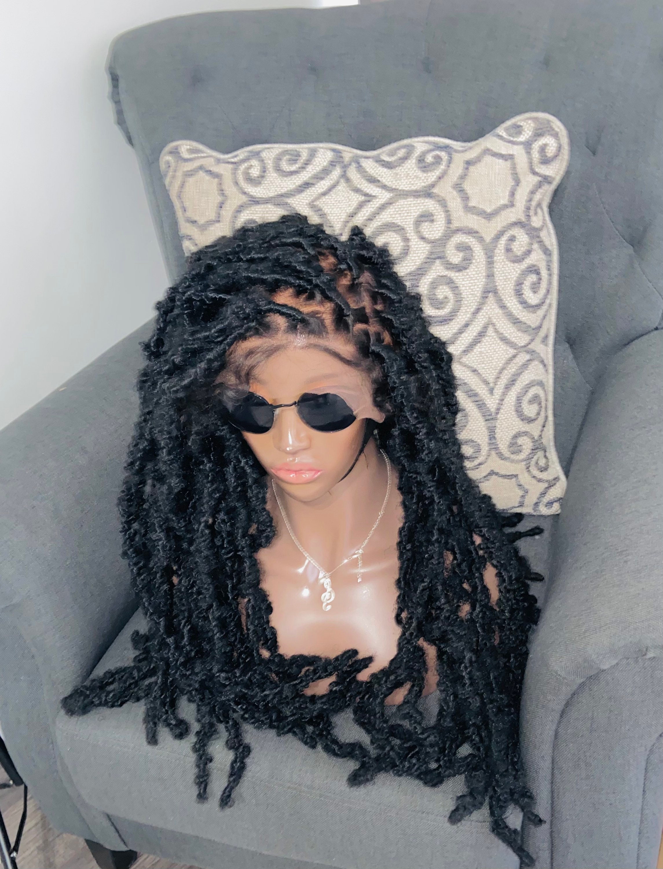 Custom Made Distressed Butterfly Locs Full Lace Wig Etsy