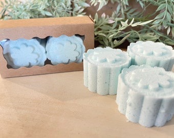 Blind scent shower steamers, eucalyptus , essential oil, aromatherapy, shower bombs, natural, handmade, shower fizzy, shower tablets.