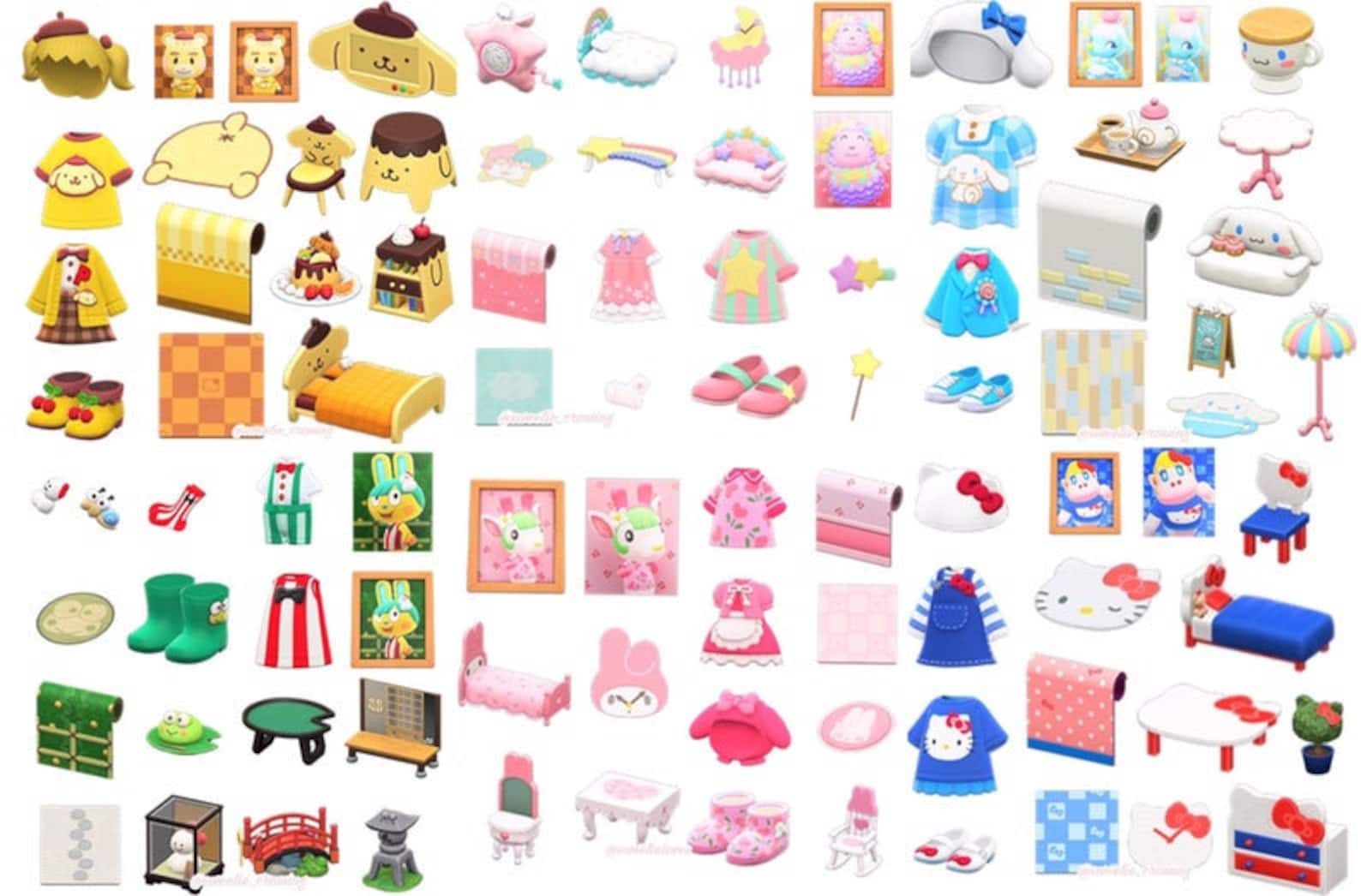 Sanrio Animal Crossing New Horizons Item Sets Etsy