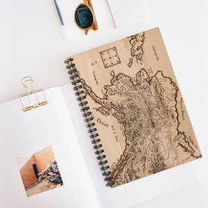 Carte inspirée du Seigneur des anneaux de l'Alaska, ligne réglée Cahier à spirale