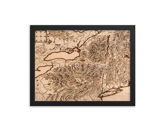 Póster Enmarcado El Señor de los Anillos Mapa de Nueva York