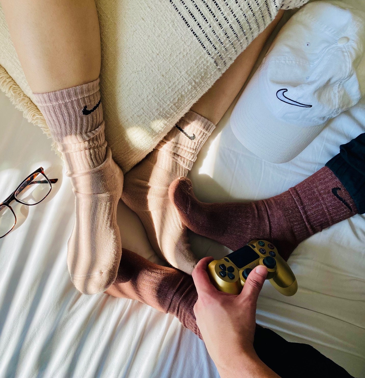 Nike Nude/neutral Dri-fit Socks by RHOOTS Etsy