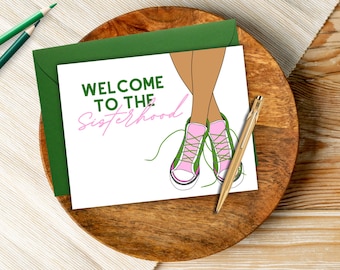 Sisterhood Welcome. Chucks gifts, Friendship gift, Sorority Stationery