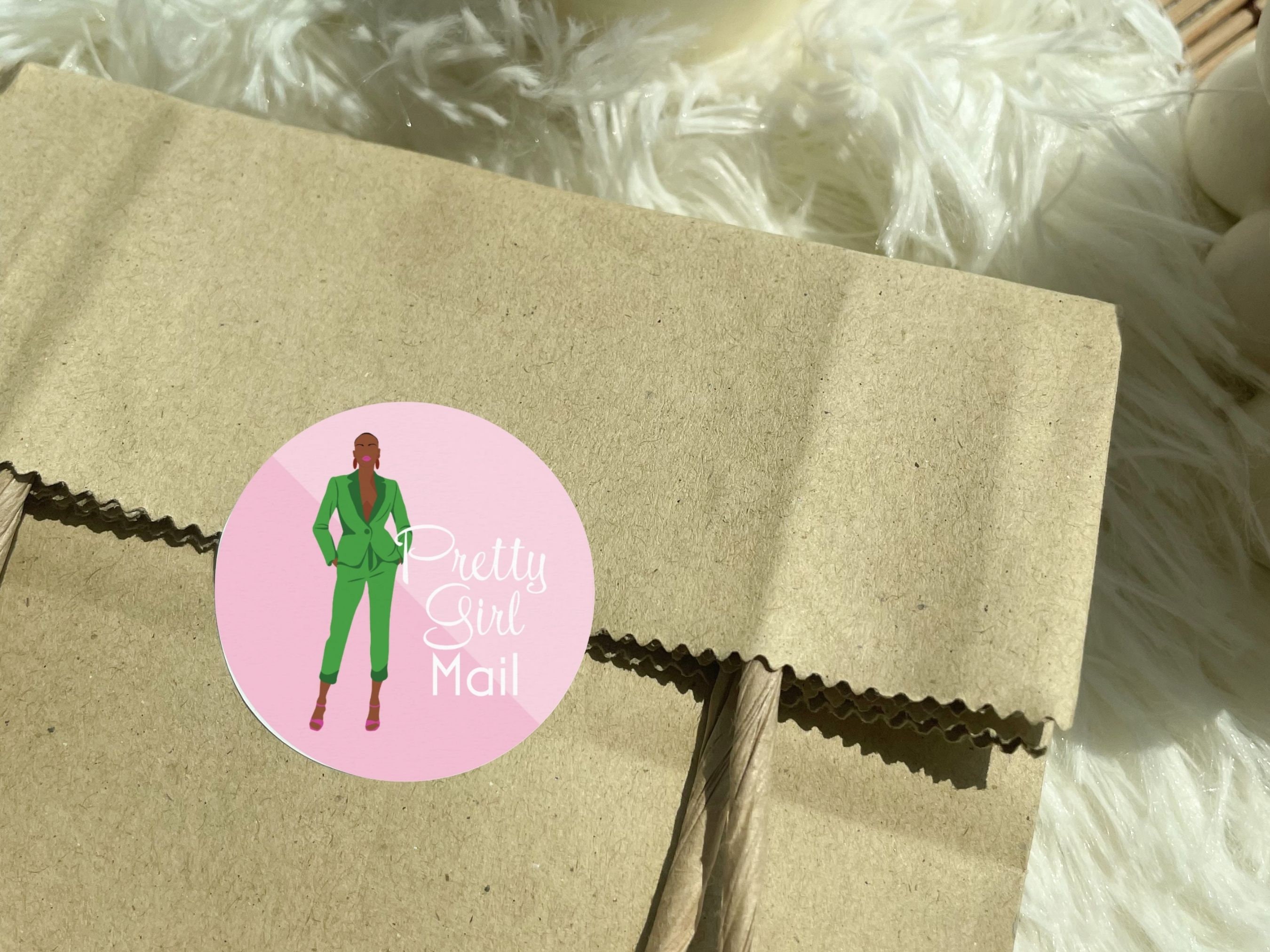Stylish Envelope Seals, Pretty Girl Mail, Pink, and Green Stationery ...