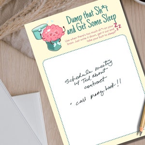 Brain Dump Notepad: Insomnia & Anxiety Relief - Sleep Aid