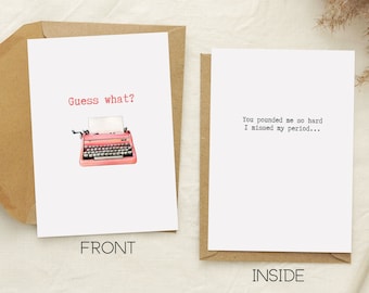 Pregnant Card | New Daddy Pregnancy Announcement Card | New Baby Reveal | Funny I'm  | Guess What Card for Husband