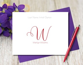 Red and White Note Cards | Preppy Note Cards | Elegant Personalized Note Cards | Greek Gifts | Sisterhood Note Card |