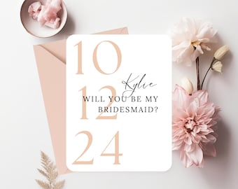 Bridesmaid Proposal, Time to Pop the Bubbly Bridesmaid Calendar Card, Will you be my Bridesmaid? Bridesmaid Gift Box