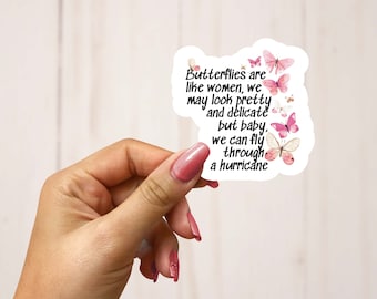 Butterfly Sticker | Betty White Quotes | Water Bottle Stickers | Vinyl Laptop Sticker | Butterfly Decals, Transformation