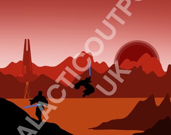 Star Wars inspiré Mustafar imprimer A4 fichier PNG numérique