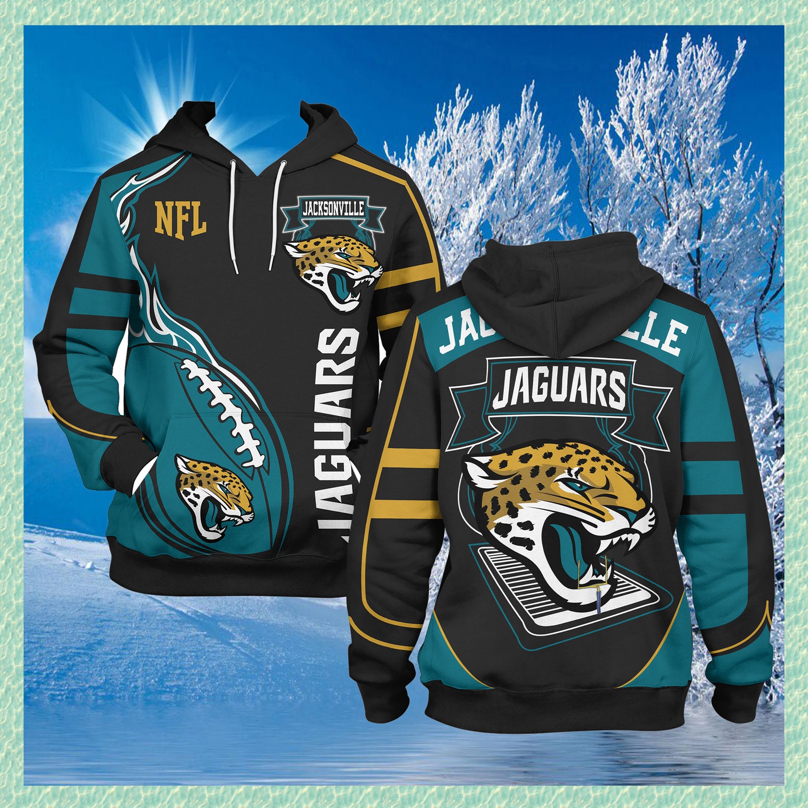 Jacksonville Jaguars NFL Football Team 3D Hoodie Pullover All Etsy