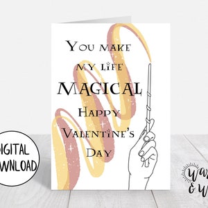 Biglietto di San Valentino stampabile per amici, biglietto di San Valentino digitale per bambini, per moglie, per marito, biglietto di auguri 5x7, busta stampabile