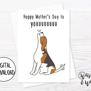 Biglietto per la festa della mamma stampabile, divertente, biglietto digitale per la festa della mamma da bambini, per la nonna, per la matrigna, biglietto per la mamma del cane, biglietto 5x7, busta stampabile
