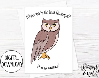 Printable Father's Day Card for Grandpa, Father's Day Card Grandpa, Grandpa Card, Fathers Day Card Grandfather, 5x7 Card, Printable Envelope