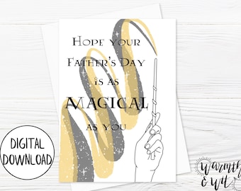 Printable Father's Day Card for Husband, for Son, for Stepdad, from Daughter, Digital Father's Day Card, 5x7 Card, Printable Envelope