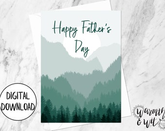 Printable Father's Day Card for Husband, for Grandpa, for Stepdad, Digital Father's Day Card, Grandpa Card, 5x7 Card, Printable Envelope