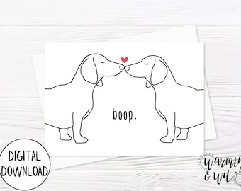 Printable Anniversary Card Funny, Dog Anniversary Card, for Wife, for Husband, for Girlfriend, for Boyfriend, 5x7 Card, Printable Envelope