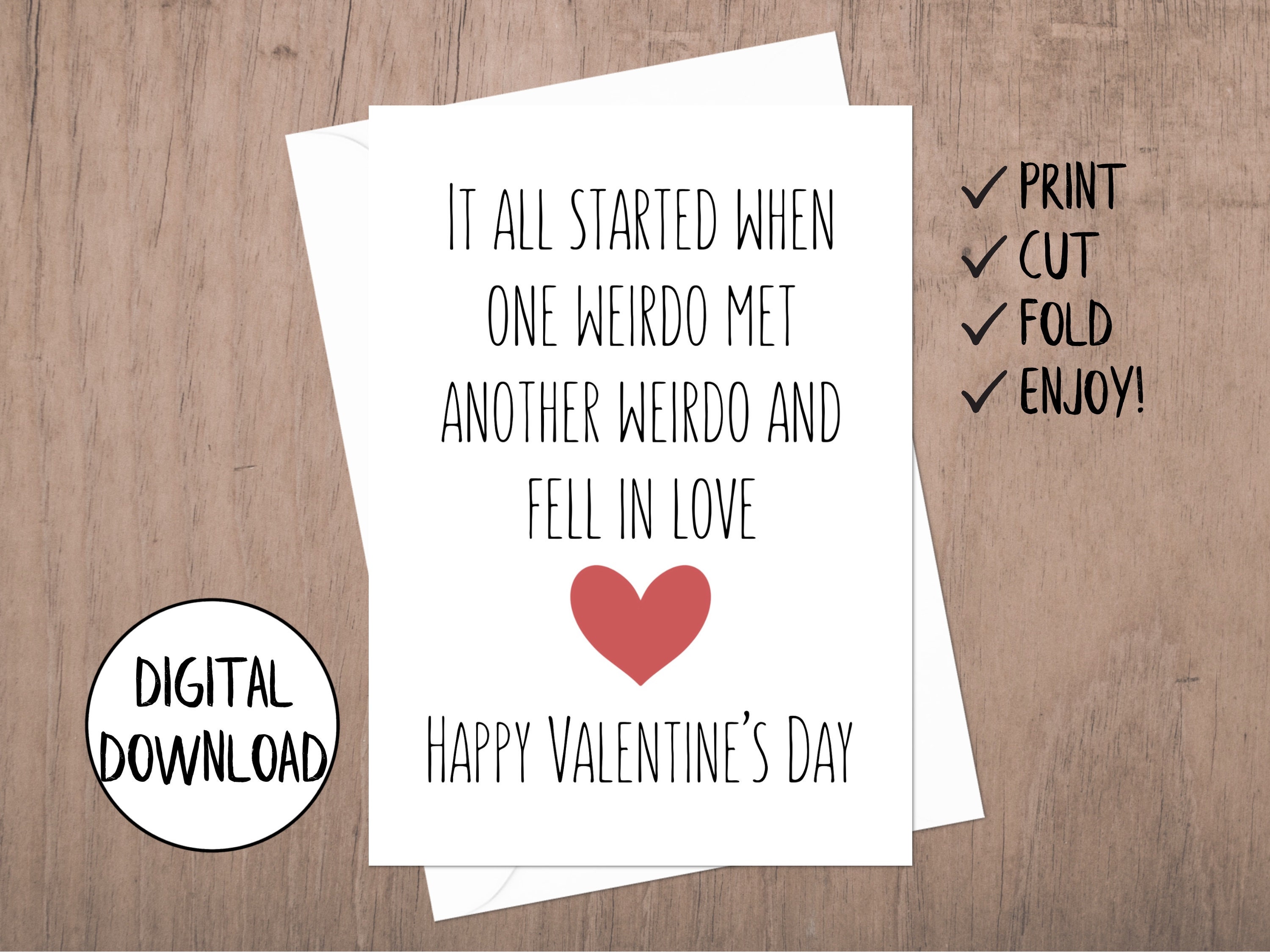 Printable Valentines Day Card Funny, Digital Valentines Day Card for ...