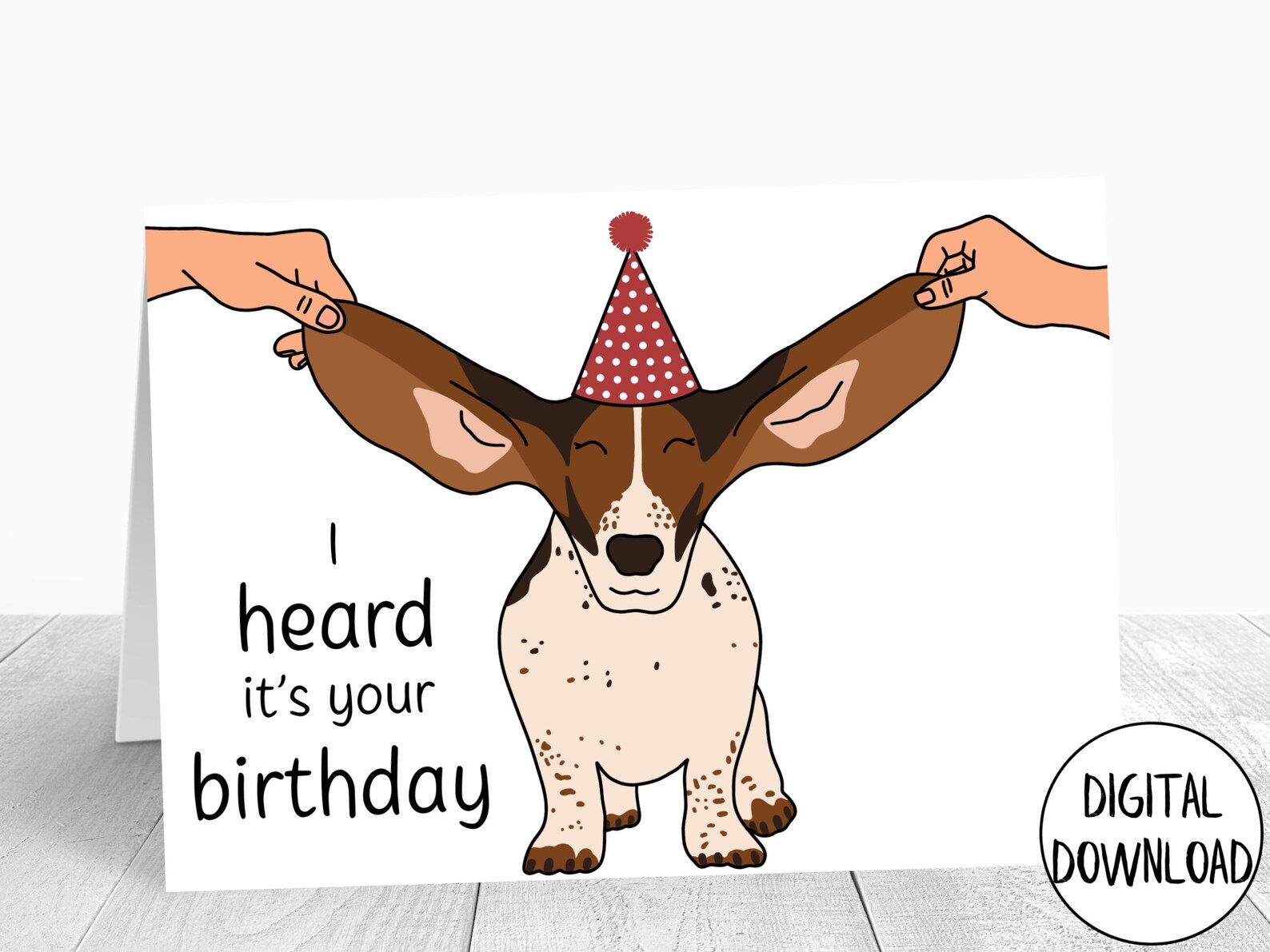 Printable Dog Birthday Card Funny Dog Birthday Card Digital - Etsy