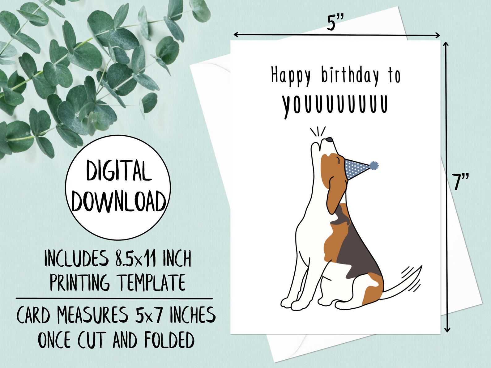 Printable Dog Birthday Card Printable Birthday Card Funny - Etsy