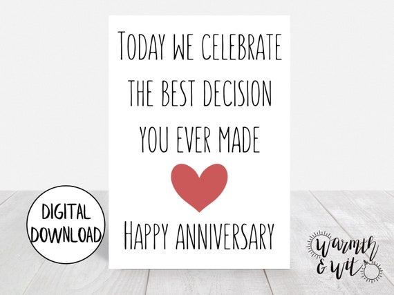 Printable Anniversary Card Funny Funny Anniversary Card for - Etsy Canada Printable Anniversary Card Funny Funny Anniversary Card for - Etsy Canada