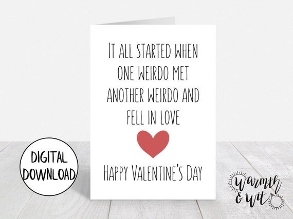 Printable Valentines Day Card Funny Digital Valentines Day | Etsy