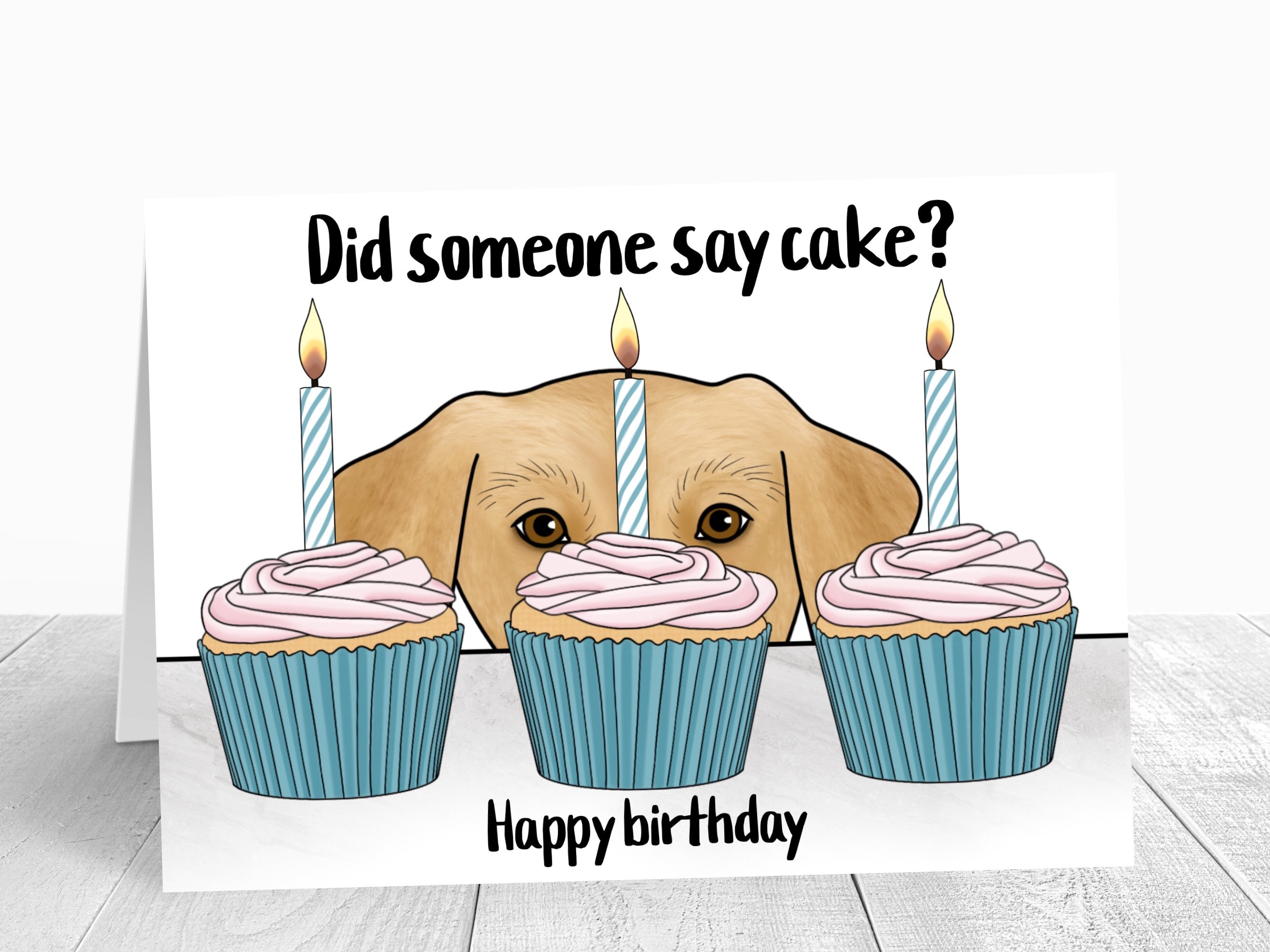 Printable Birthday Card From Dog Dog Birthday Card Funny Dog Etsy