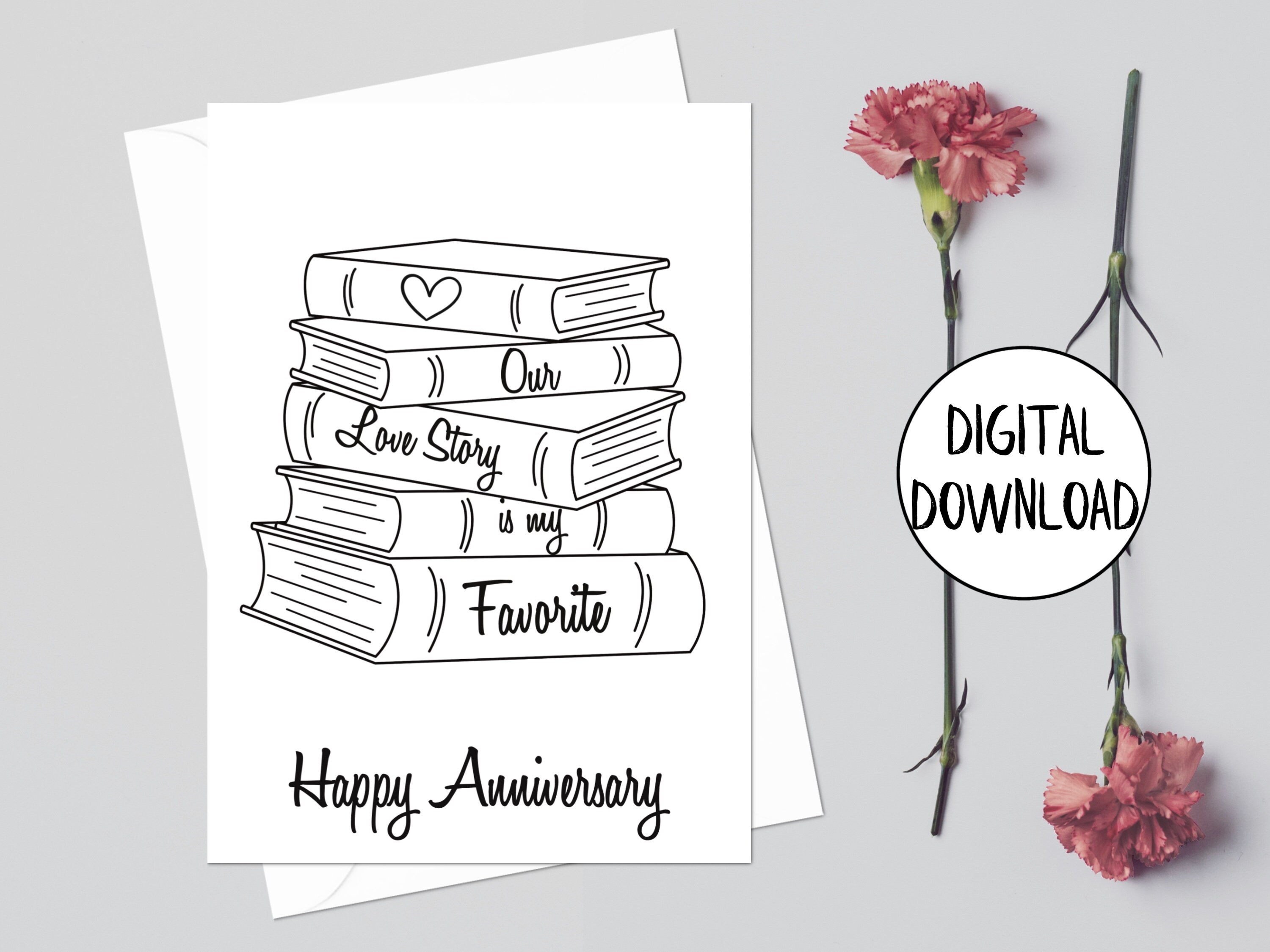 Printable Anniversary Card for Wife for Husband for - Etsy