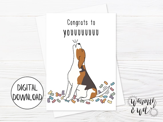 Printable Congratulations Card Funny, Congrats Card Printable, Promotion Card, New Job Card, Graduation Card, 5x7 Card, Printable Envelope