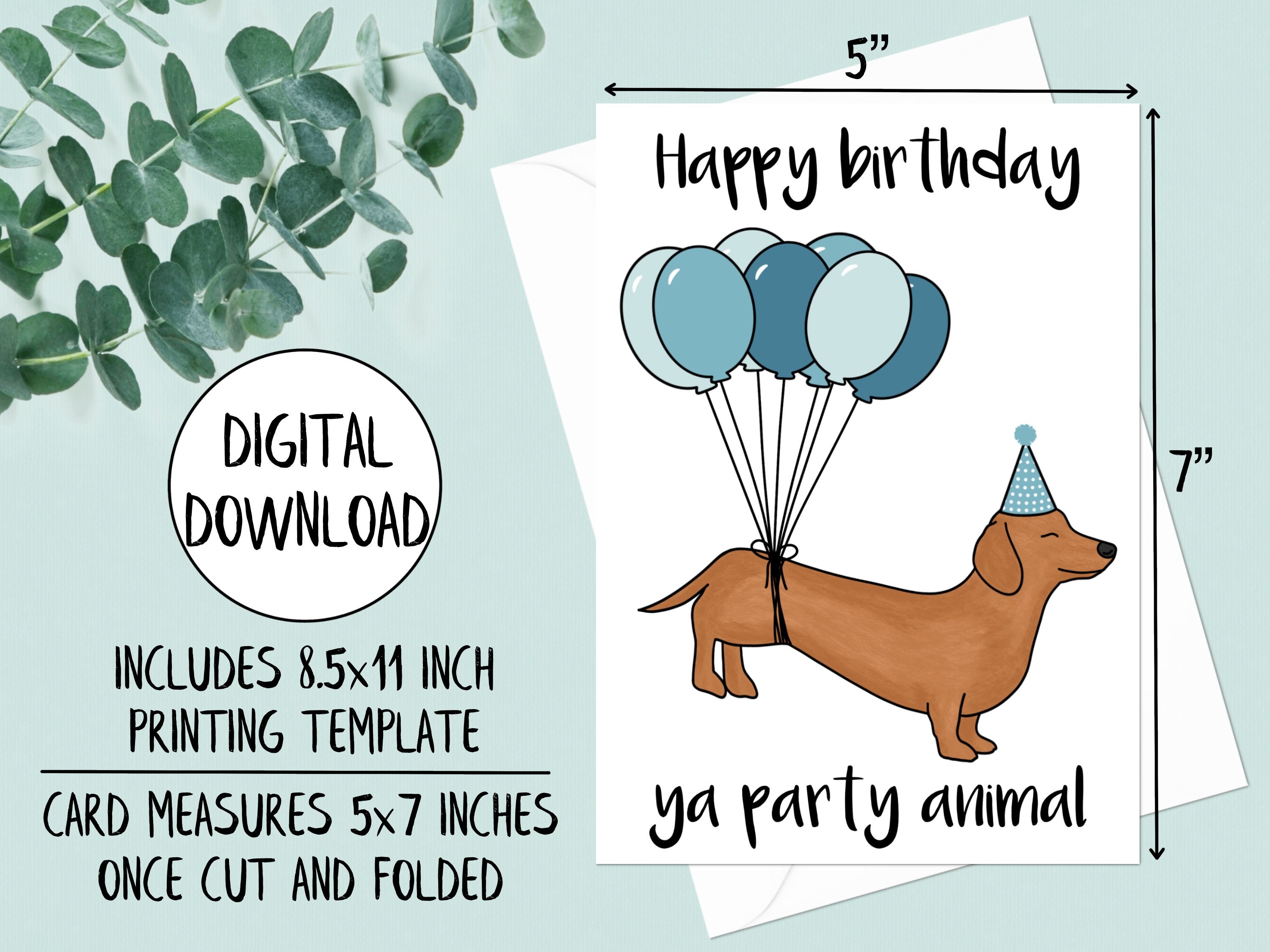 Printable Dog Birthday Card Funny - Il Fullxfull.3194671659 Flgy