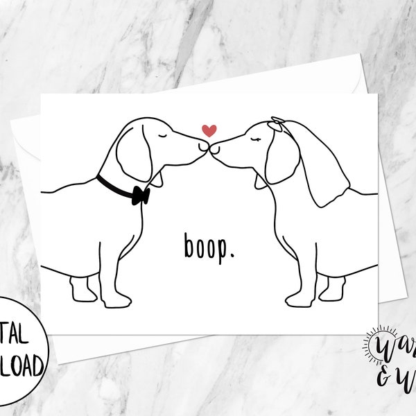 Printable Wedding Card Funny, Dog Wedding Card, Wedding Card Digital Download, Newlywed Card, Marriage Card, 5x7 Card, Printable Envelope